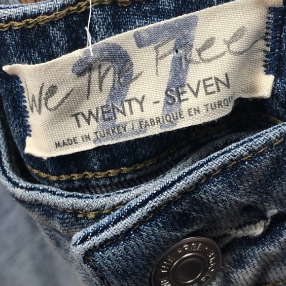 Free People Relaxed Straight Slouch Dutch Blue Sz. 27 NEW - Picture 8 of 9